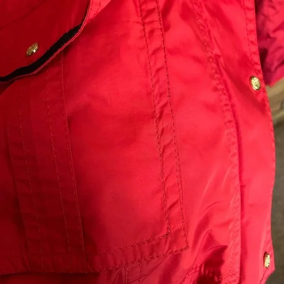 Vince Camuto Red Windbreaker Soft Shell Zip Up Jacket Women’s Size Large - Picture 9 of 10